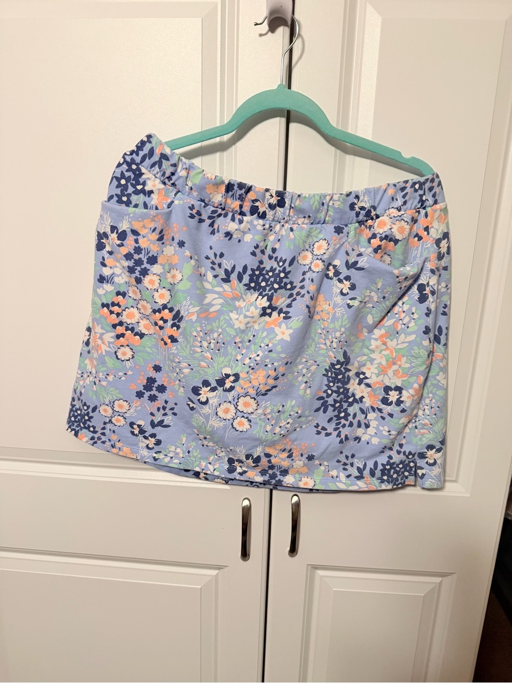 Kim Rogers Lavender Blue Floral Mini Skirt